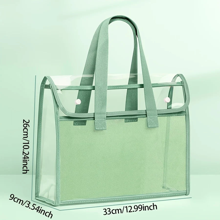 Waterproof Transparent PVC Study Bag | Exam Paper Organizer
