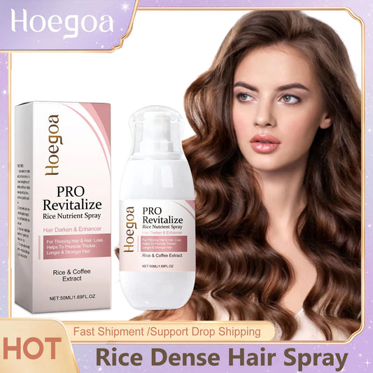 HOEGOA Fermented Rice Water Hair Growth Serum Spray | 50ml Hair Growth Serum Spray Peaceful Pleasures Health and Wellness