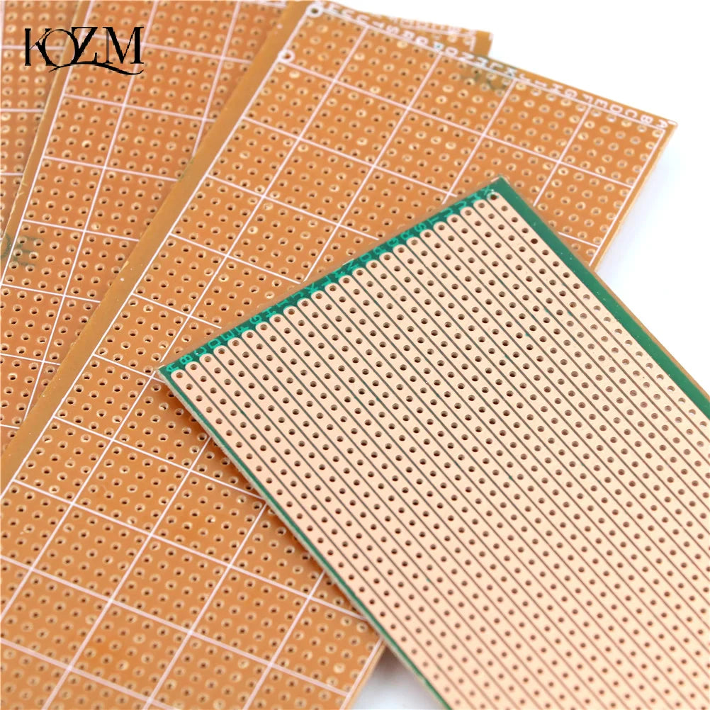 5-Pack Stripboard Veroboard Uncut PCB Single-Sided 6.5×14.5cm