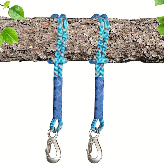 Heavy Duty Nylon Sling with Metal Hook - Wear-resistant - Suitable for Outdoor Hammocks, Tree Swings, and Patio Chairs Peaceful Pleasures Health and Wellness