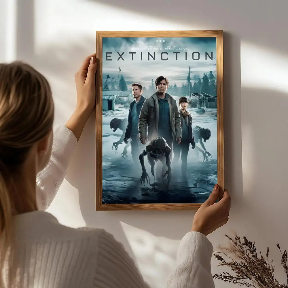 Movie E-Extinction HD Wall Poster | Self-Adhesive Waterproof Art Movie Wall Poster Peaceful Pleasures Health and Wellness White3 15X20cmNoframe