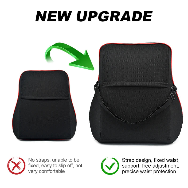 Memory Foam Car Neck Pillow & Lumbar Back Support Set | 3D Cervical & Spine Support – Breathable, Adjustable