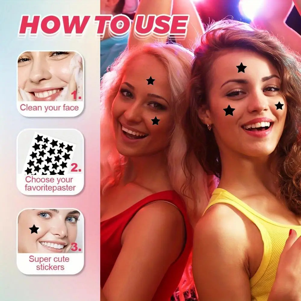 200/400pcs Acne Care Patch Black Star Invisible Acne Removal Skin Care Stickers Acne Blemishes Hydrocolloid Acne Patch Makeup To Peaceful Pleasures Health and Wellness