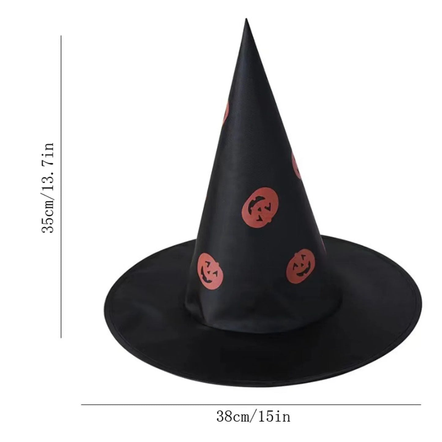 Halloween Witch Hat – Black Wizard Cap for Kids & Adults