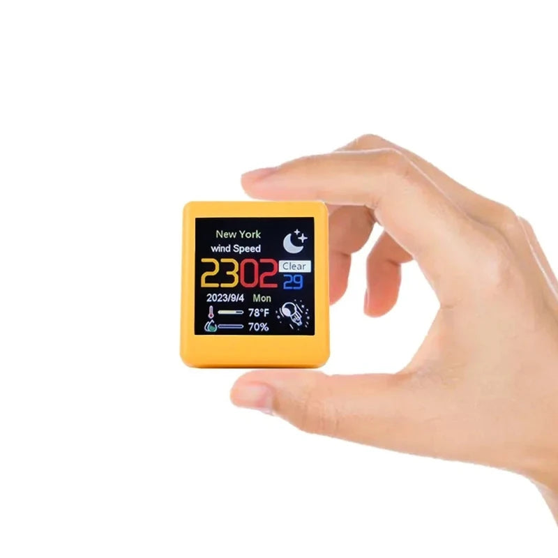 Smart WiFi Weather Station Desktop Clock | LED Thermometer Display