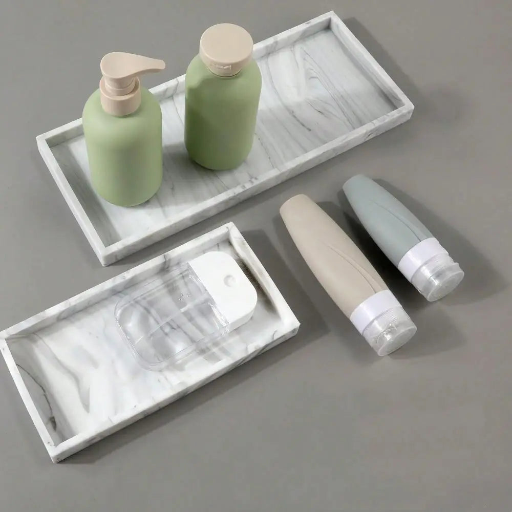Silicone Bathroom Vanity Tray | Shatterproof Countertop Organizer