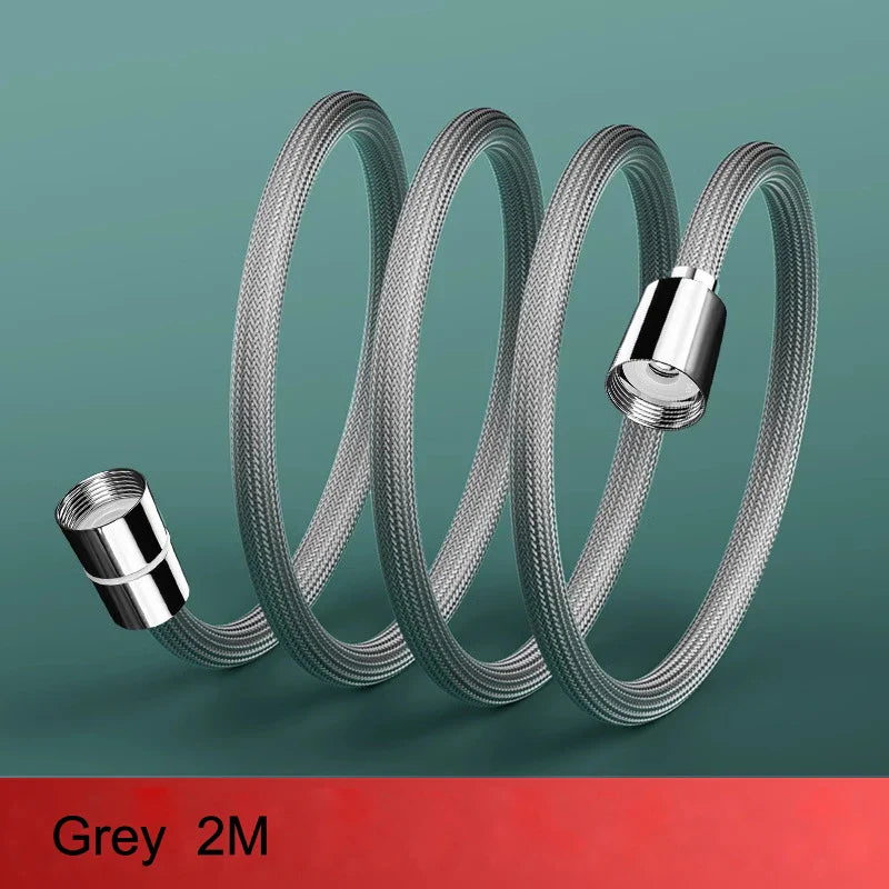 Flexible Shower Hose 1.5m/2m G1/2 – Nylon Bathroom Pipe