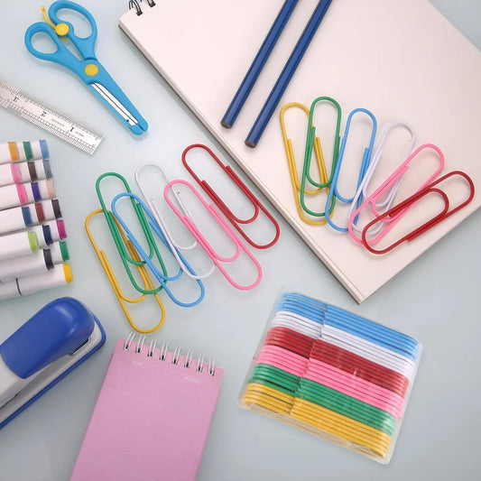 Jumbo Paper Clips Paper Clips Large 12/24-Pack Paperclips for Paperwork Ideal for Home School and Office Use Colored Binder Clip Peaceful Pleasures Health and Wellness