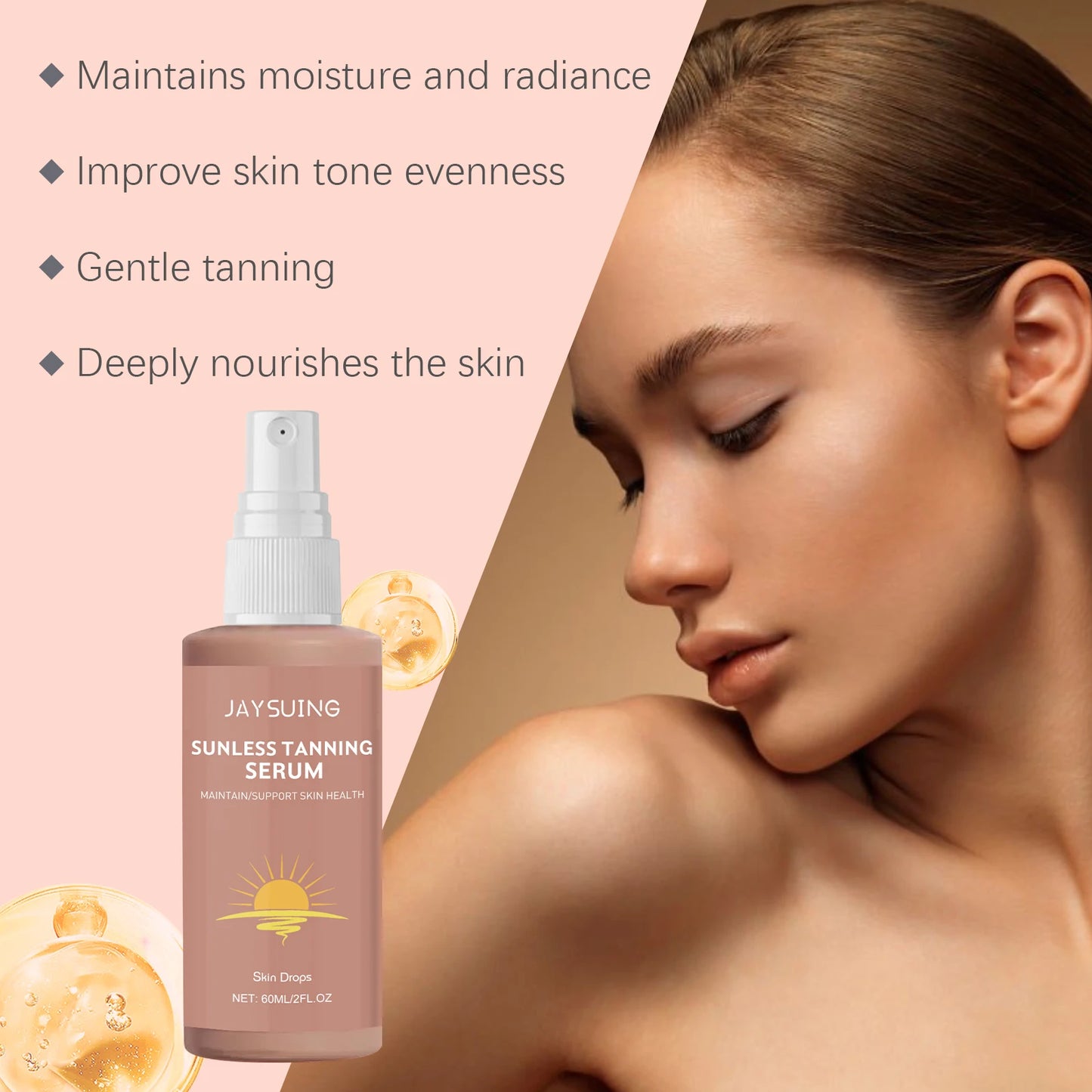 Herbal Sunless Self-Tanning Spray – Natural Bronzer Face & Body Peaceful Pleasures Health and Wellness