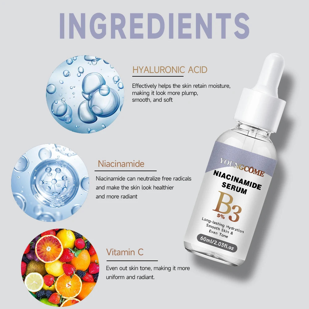 YOUNGCOME Niacinamide Serum Vitamin B3 - Skin Elasticity Anti Wrinkle Serum, Even Skin Tone Brightening Face Serum Peaceful Pleasures Health and Wellness