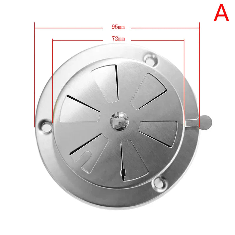Adjustable Round Air Vent Grille 95/125mm – Stainless Steel