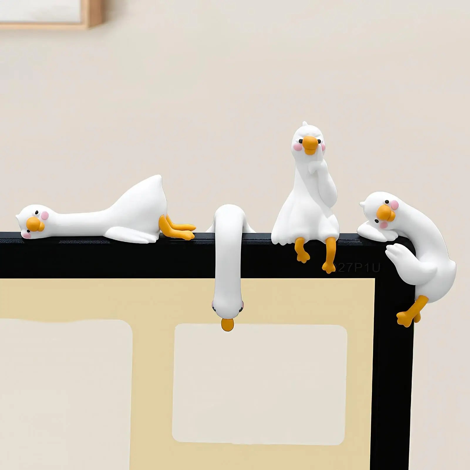 4PCS Mini Cartoon Goose Figurines – Desk, Monitor & Car Decor Decorative Figurine Set Peaceful Pleasures Health and Wellness