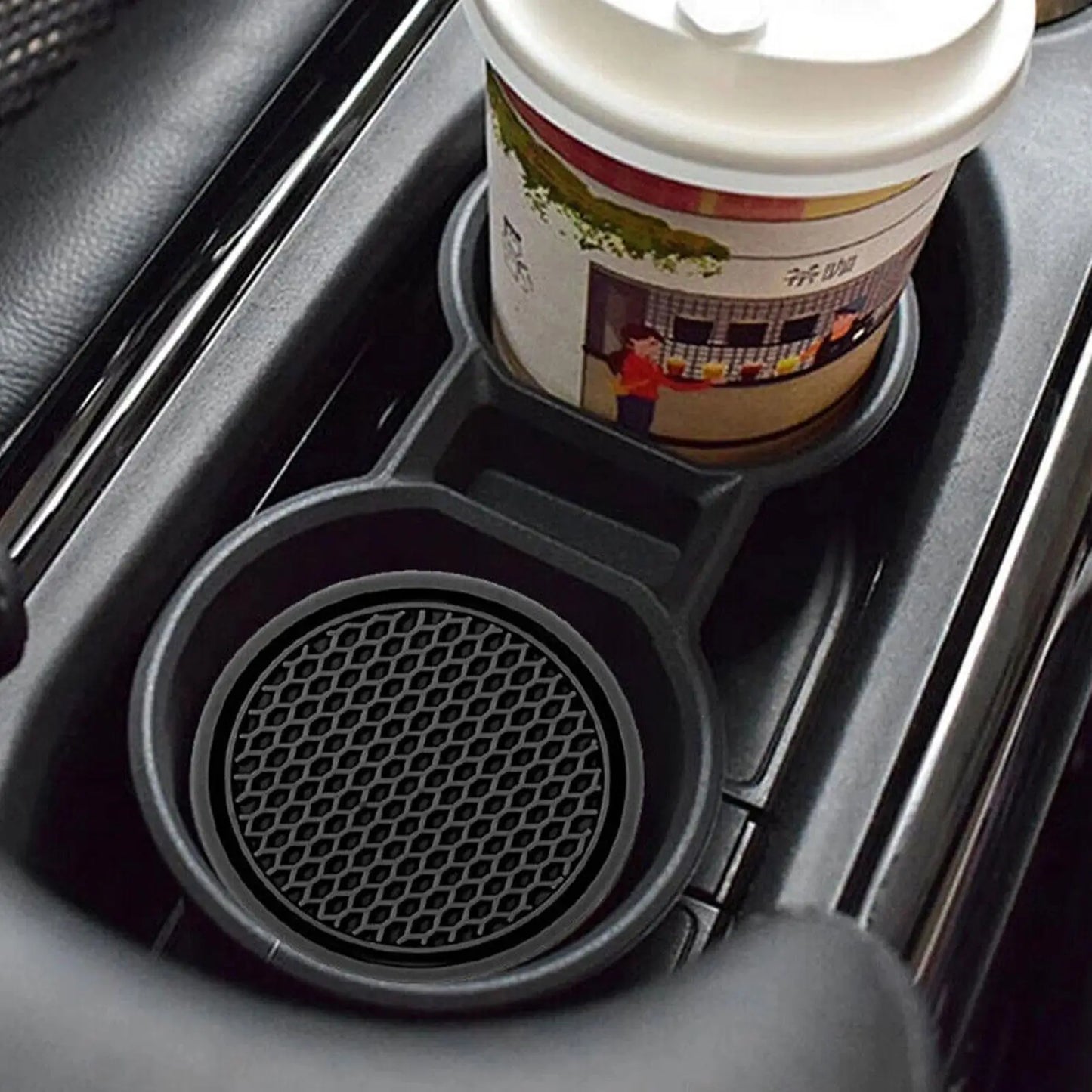 Auto Interior car creative water coaster Non-slip Diamond Rhinestone Rubber Mat for Bottle Holder Coaster Anti-skid Cup Holders Peaceful Pleasures Health and Wellness
