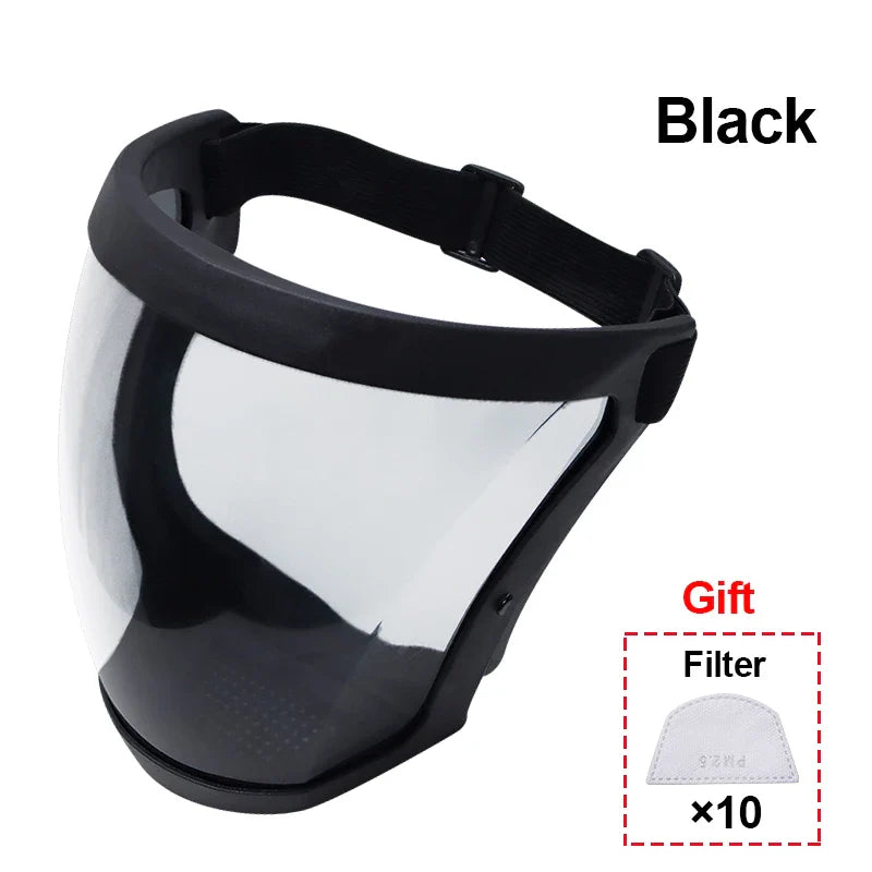 Transparent Full Face Shield – Reusable Kitchen & Work Protector