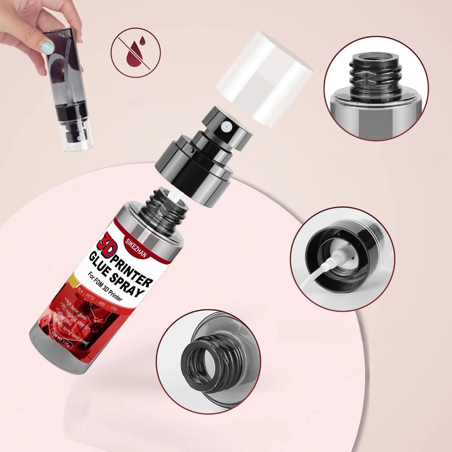3D Printer Glue Bed Adhesive Anti-Warp for PLA ABS PETG TPU. Strong Bond Easy Release. High Adhesion for Heated Build Plate Peaceful Pleasures Health and Wellness