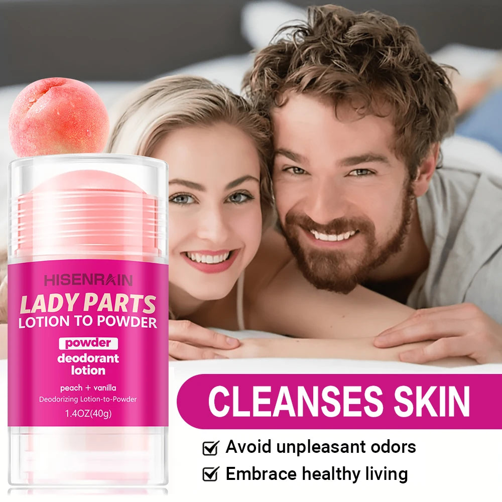 Feminine Intimate Deodorant Peach Stick for Women - Long-Lasting Odor Neutralizer, Fresh & Gentle Care, Natural Ingredients. Peaceful Pleasures Health and Wellness
