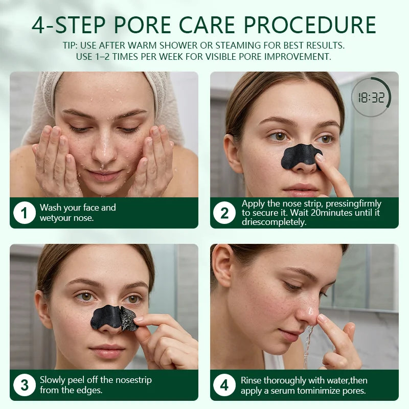 Blackhead Remover Strip, Nose Strips Blackhead Remover for Men and Women, Charcoal Pore Strips, Deep Cleansing and Oil Control Peaceful Pleasures Health and Wellness