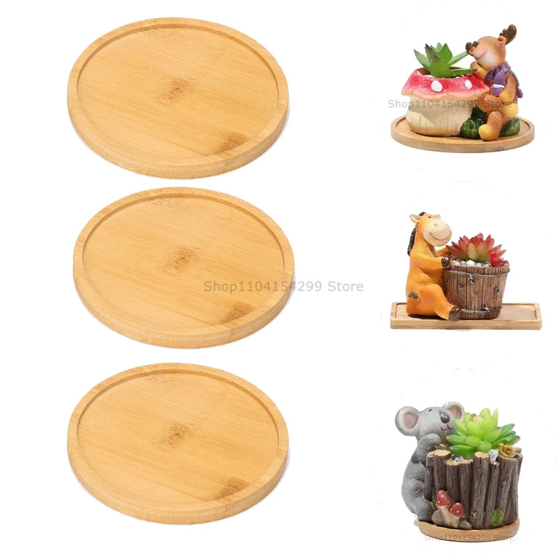 Bamboo Multi-Purpose Tray Set | Plant, Kitchen & Bathroom Use