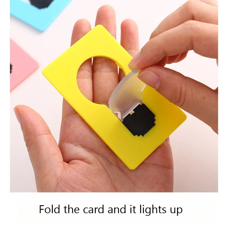 Mini Folding LED Card Light & Phone Stand – Portable Night Light Folding LED Night Light Peaceful Pleasures Health and Wellness