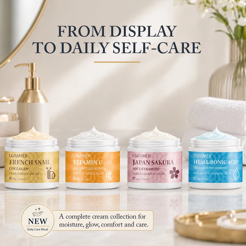 LGRAMER Hyaluronic Acid & Vitamin C Face Cream | Deep Hydration