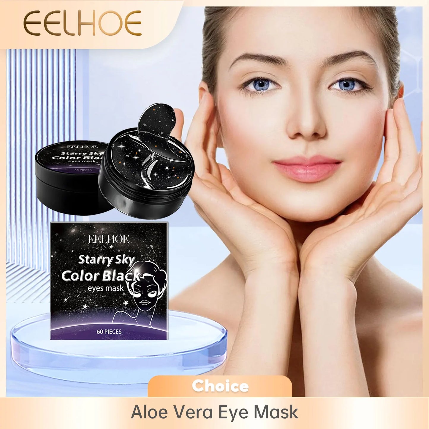 EELHOE Aloe Vera Eye Mask Patches – Dark Circles & Bags 60PCS