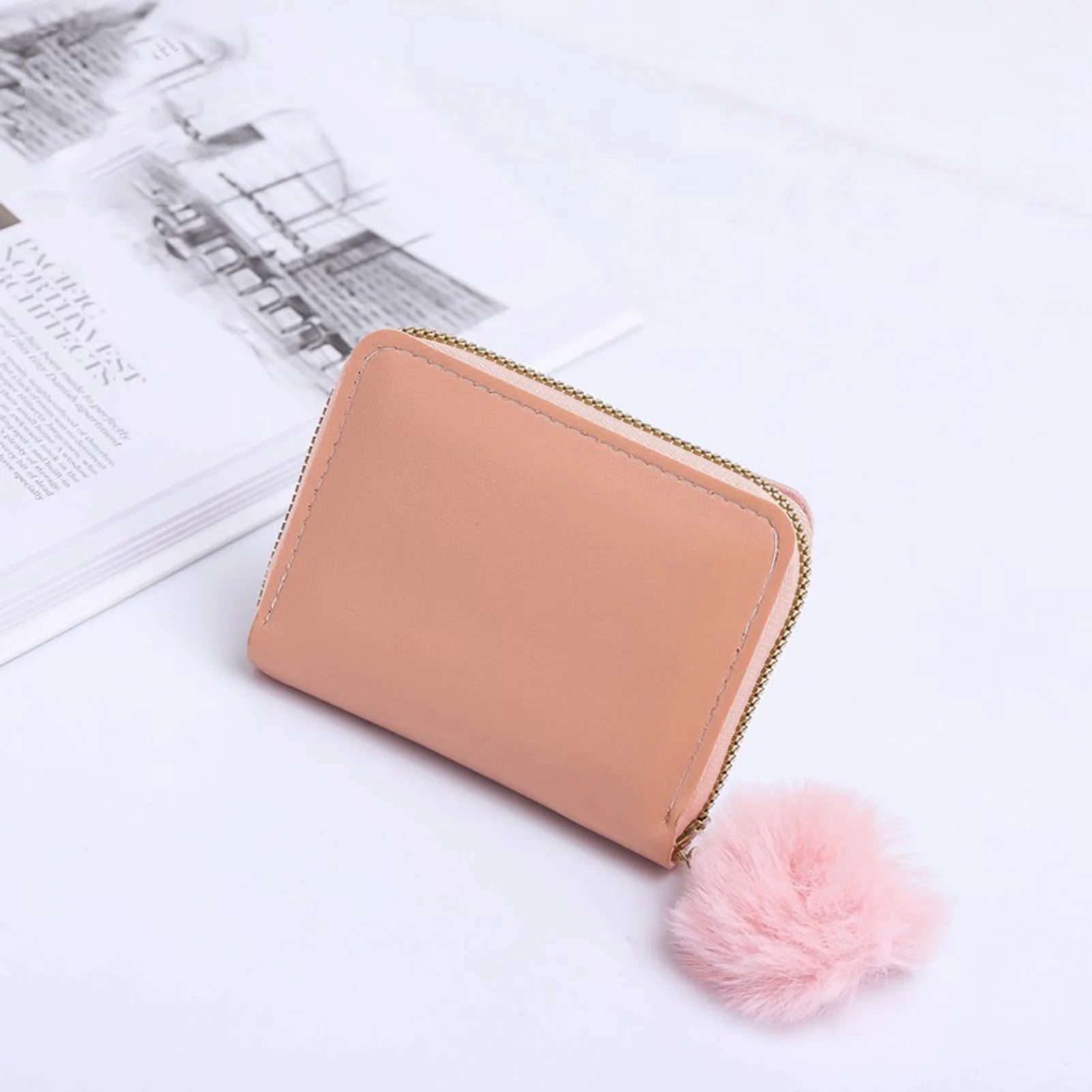 Women Minimalist Short Wallet with Smooth Feel Premium PVC Material Suitable for Daily Casual Activities Peaceful Pleasures Health and Wellness
