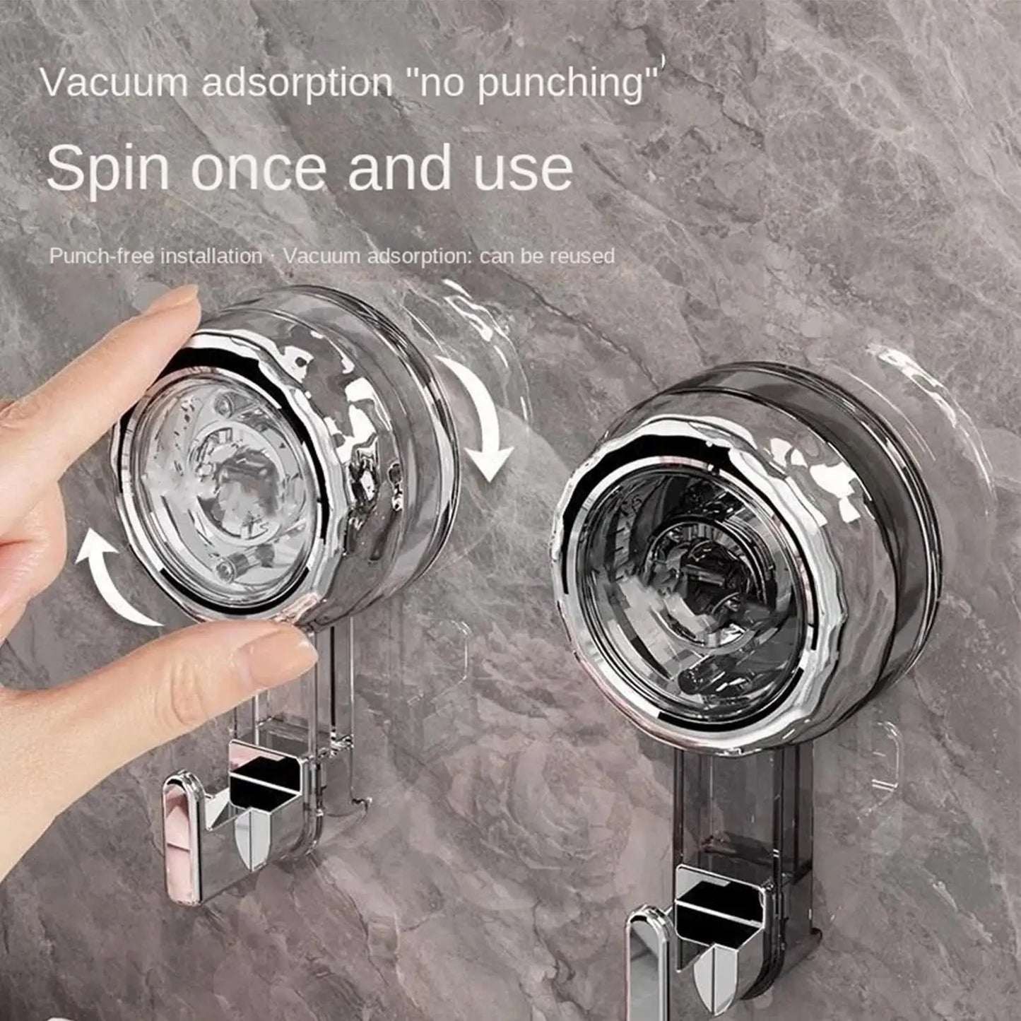 Heavy-Duty Suction Cup Shower Hook – Traceless & Reusable