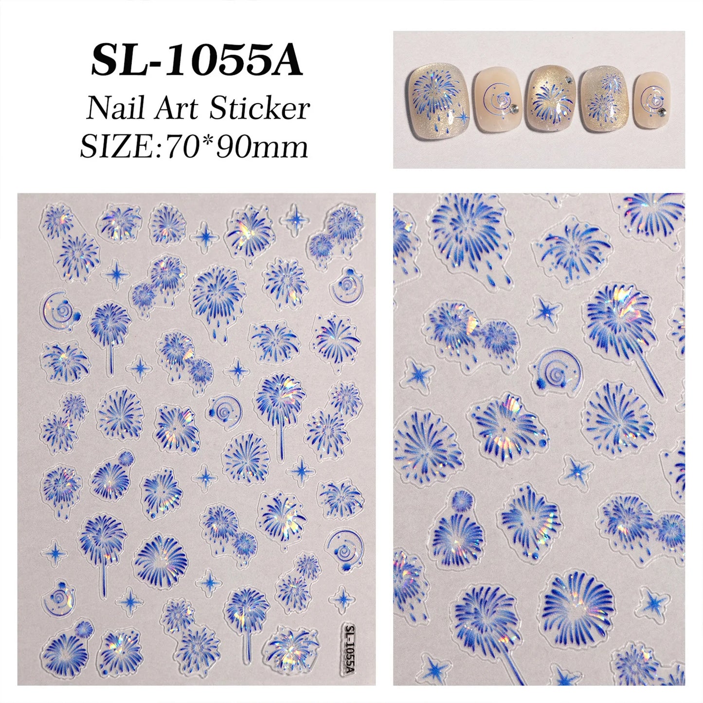 Christmas Seashell Glitter Manicure Nail Decals Self Adhesive 5D Embossed Laser Sticker Nail Supplies For Nails Art Decorations Peaceful Pleasures Health and Wellness