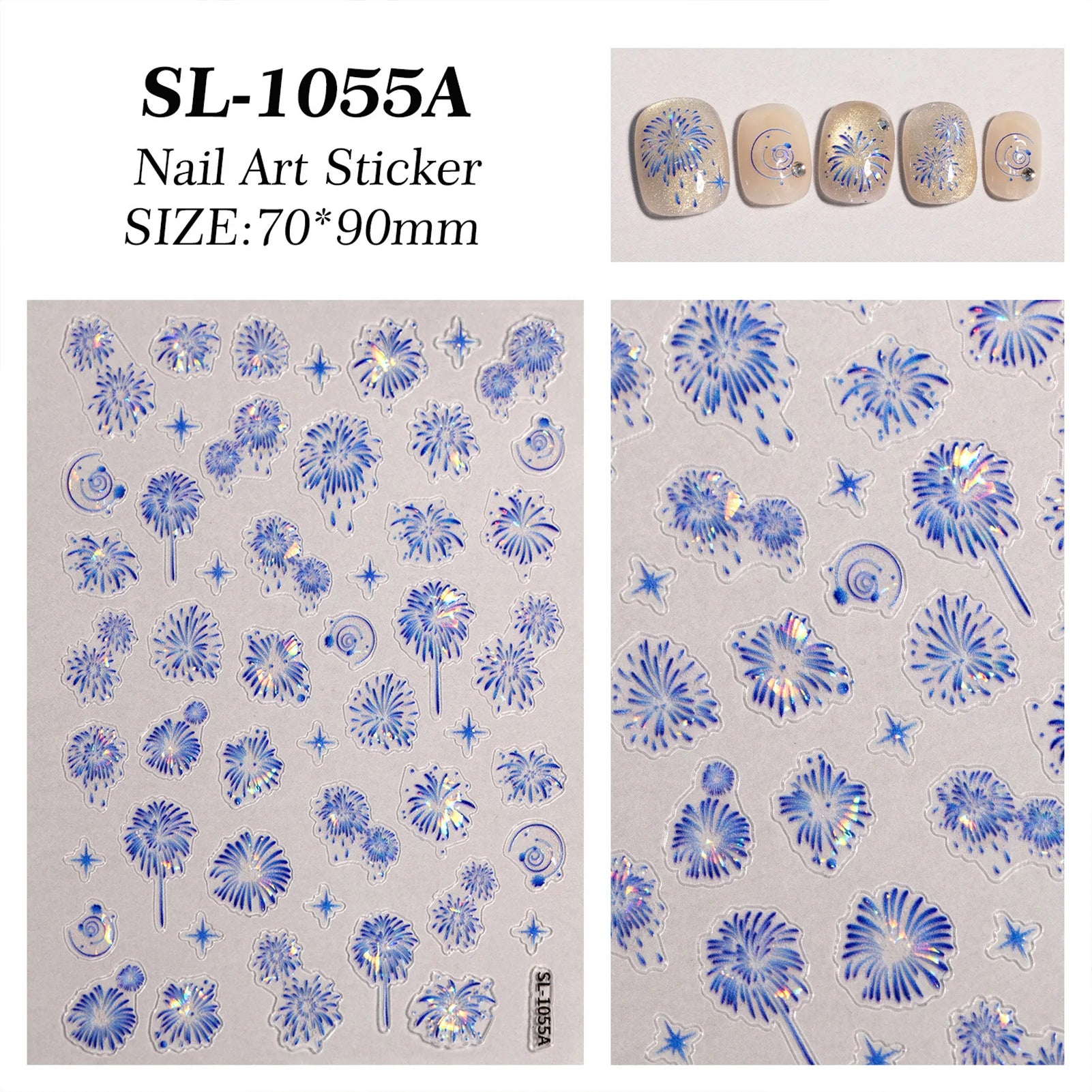 Christmas Seashell Glitter Manicure Nail Decals Self Adhesive 5D Embossed Laser Sticker Nail Supplies For Nails Art Decorations Peaceful Pleasures Health and Wellness