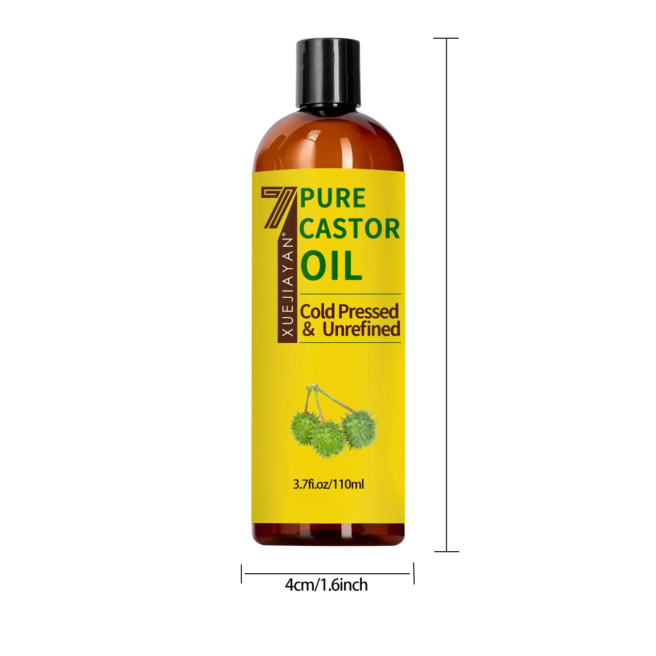 100% Pure And Castor Oil For Eyelashes Hair Growth, And Eyebrows - Carrier Oil For Essential Oils, Aromatherapy And Massage Peaceful Pleasures Health and Wellness 110ml Other