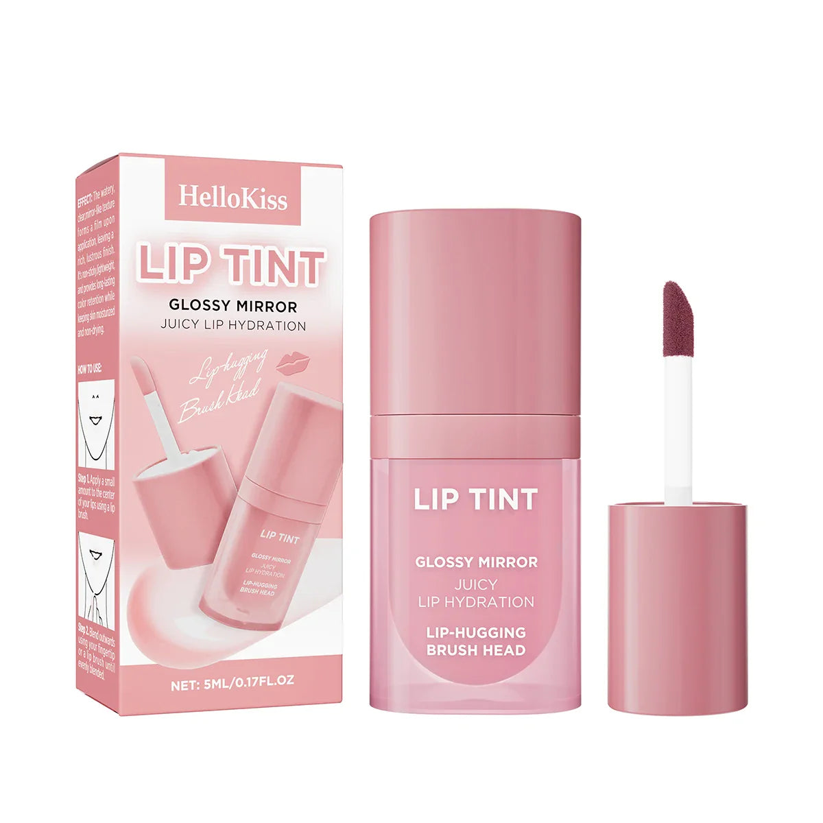 Hello Kiss Velvet Matte Lip Gloss – Waterproof Long-Lasting Tint