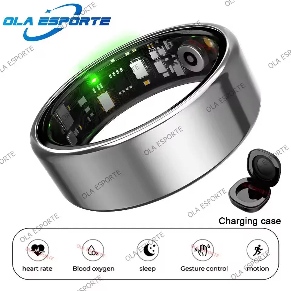 Smart Ring Bluetooth Call Heart Rate Blood Pressure Monitor Men Womenes Smartring 5ATM Waterproof Health Multi Sports Ring 2025 Peaceful Pleasures Health and Wellness Silver Pro 11