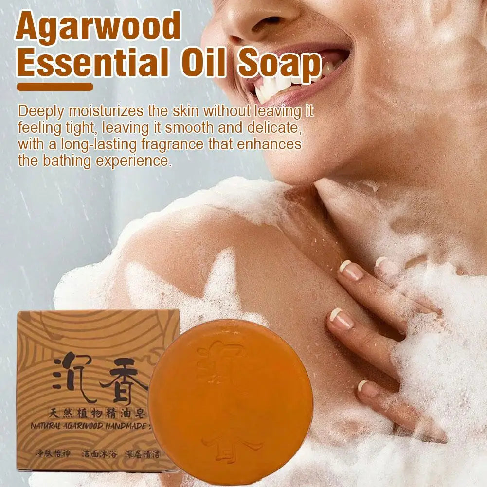 Agarwood & Sandalwood Essential Oil Soap – 100g Bar Peaceful Pleasures Health and Wellness
