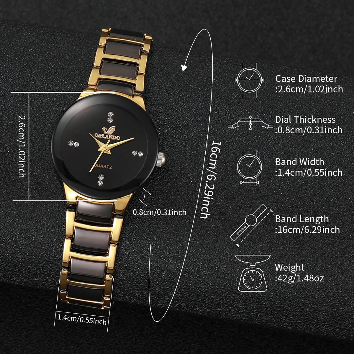 Fashion Rhinestone Women's Watch Stainless Steel Band Analog Quartz Watches Peaceful Pleasures Health and Wellness