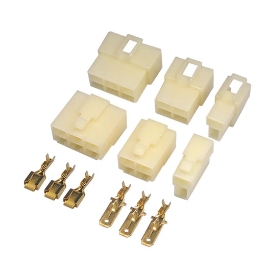 10pcs 6.3mm 1/2/3/4/6/9 Pin Automotive 6.3 Electrical Wire Connector Male Female Cable Terminal Plug Kits for Ebike Car Peaceful Pleasures Health and Wellness