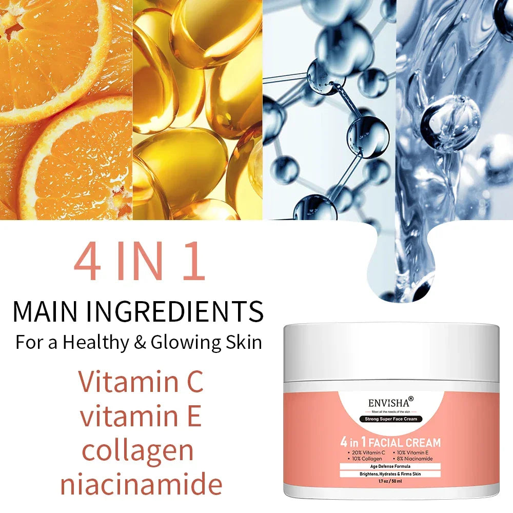 ENVISHA Collagen Face Cream – Niacinamide & Hyaluronic Acid Peaceful Pleasures Health and Wellness