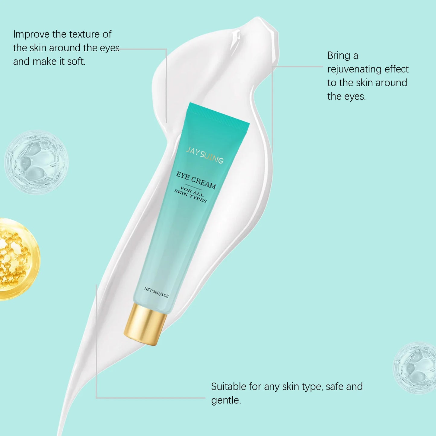 Anti-Aging Eye Cream Remove Fine Lines Dark Circles Improve Puffiness Restore Elasticity Moisturize Firm Brighten Eye Skin Care Peaceful Pleasures Health and Wellness