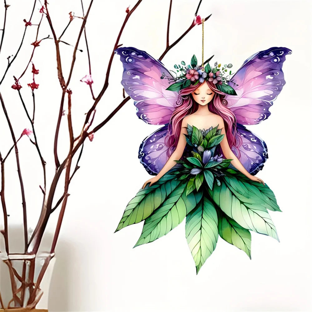 Acrylic Elf & Butterfly Fairy Pendant – Bag, Car & Home Décor