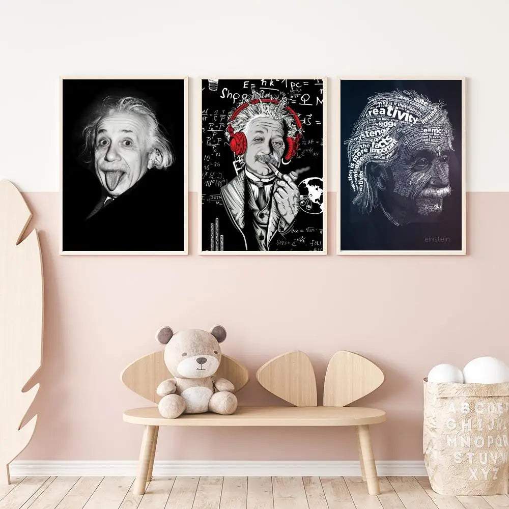 Hot Aalbert Einsteines Poster Versatile HD Waterproof Wall Art Self-Adhesive Decor for Any Space Ideal Gift Peaceful Pleasures Health and Wellness