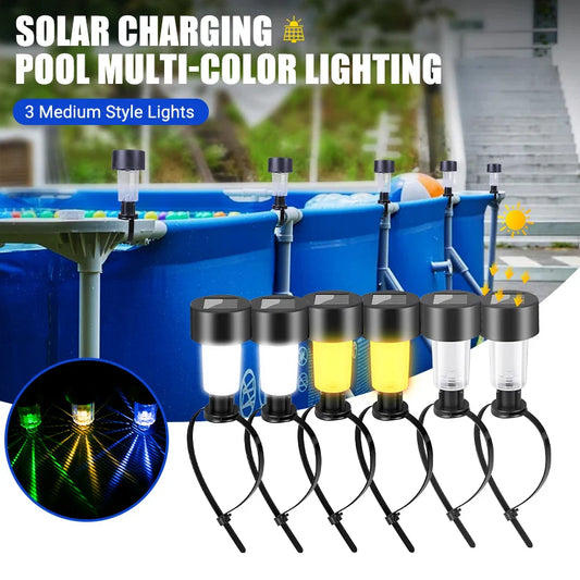 Solar LED Pool Rail Lights | IP44 Waterproof | 1–6 Pcs Solar Pool Rail Lights Oasis Select