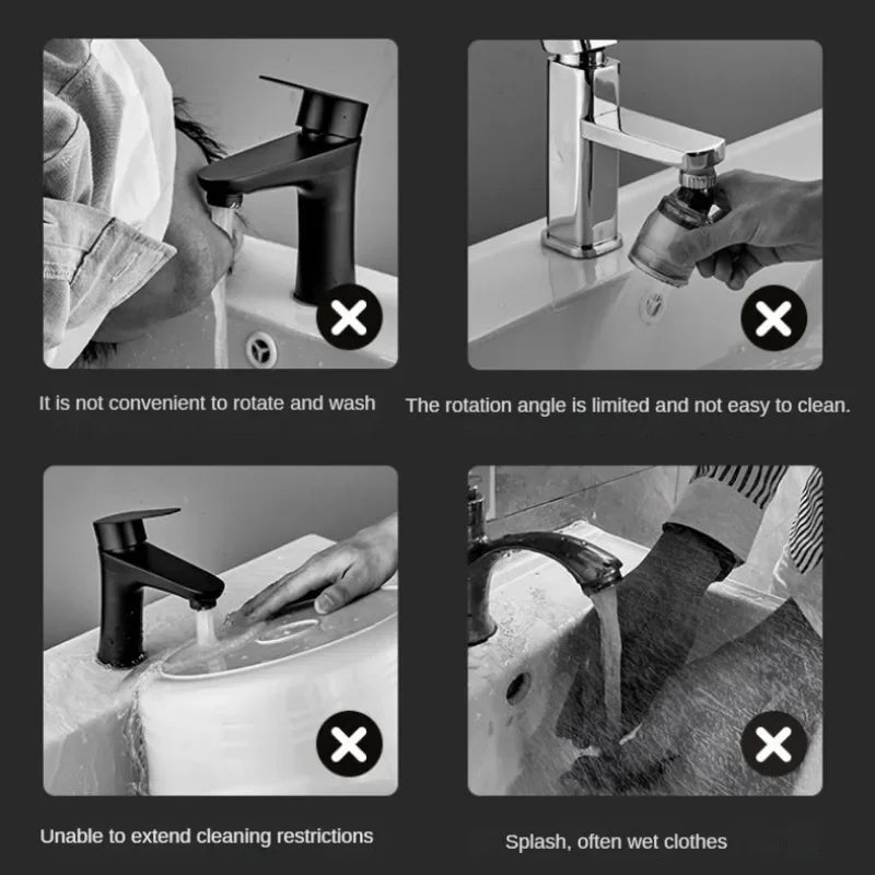 Mechanical Arm Universal Basin Faucet – Hot & Cold Tap