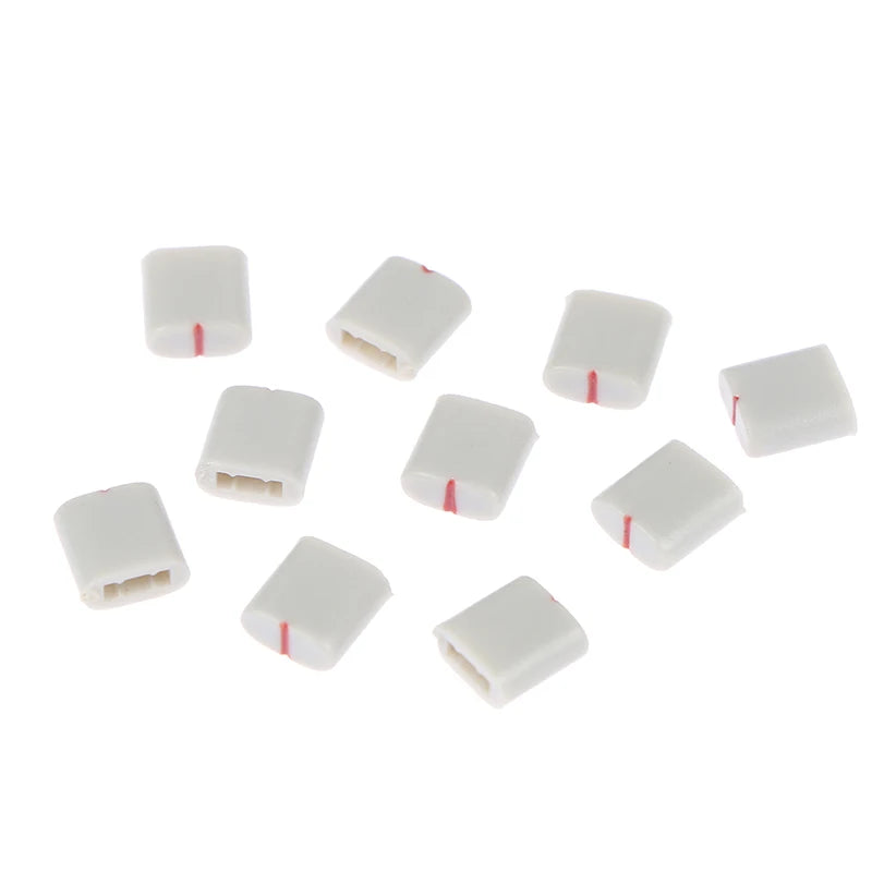 New 10pcs Equalizer Potentiometer Fader Cap / Hole 4MM Gray Red / Plastic Handle Straight Potentiometer Fader Knob Cap Peaceful Pleasures Health and Wellness 10pcs one size