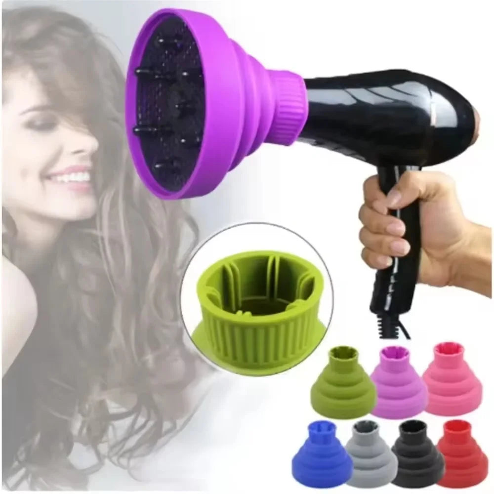 Silicone Hair Dryer Curl Diffuser – Foldable & Universal Fit