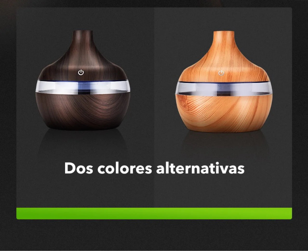 HOMEFISH 300ml Wood Ultrasonic Aroma Diffuser & Humidifier