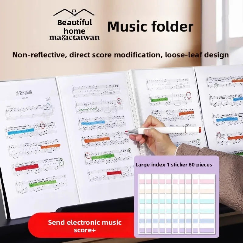 Music Score Folder Expandable Sheet Metal Piano Musician Violin