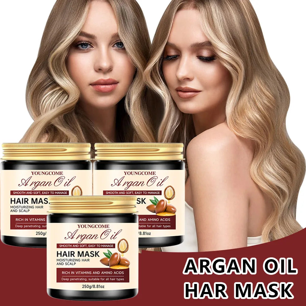 Argan Oil Hair Mask – Keratin, Collagen & Frizz Control | 250g