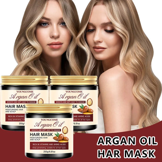 Argan Oil Hair Mask – Keratin, Collagen & Frizz Control | 250g Deep Conditioning Mask Oasis Select