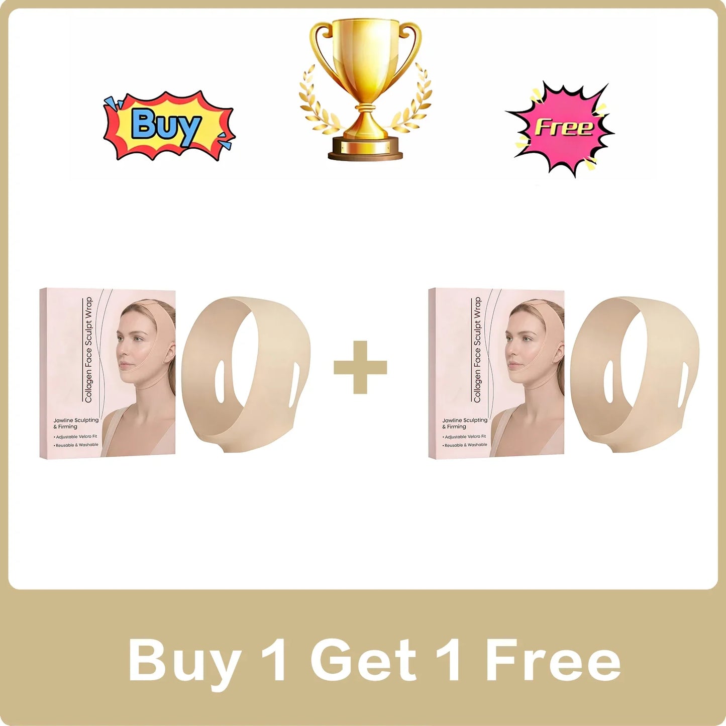 V-Line Jaw Lifting Face Strap – Breathable Contour Wrap