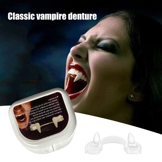 Vampire Teeth Dentures Fangs Classic PP Halloween Party Cosplay Prop Halloween Party Costume Props Party Peaceful Pleasures Health and Wellness