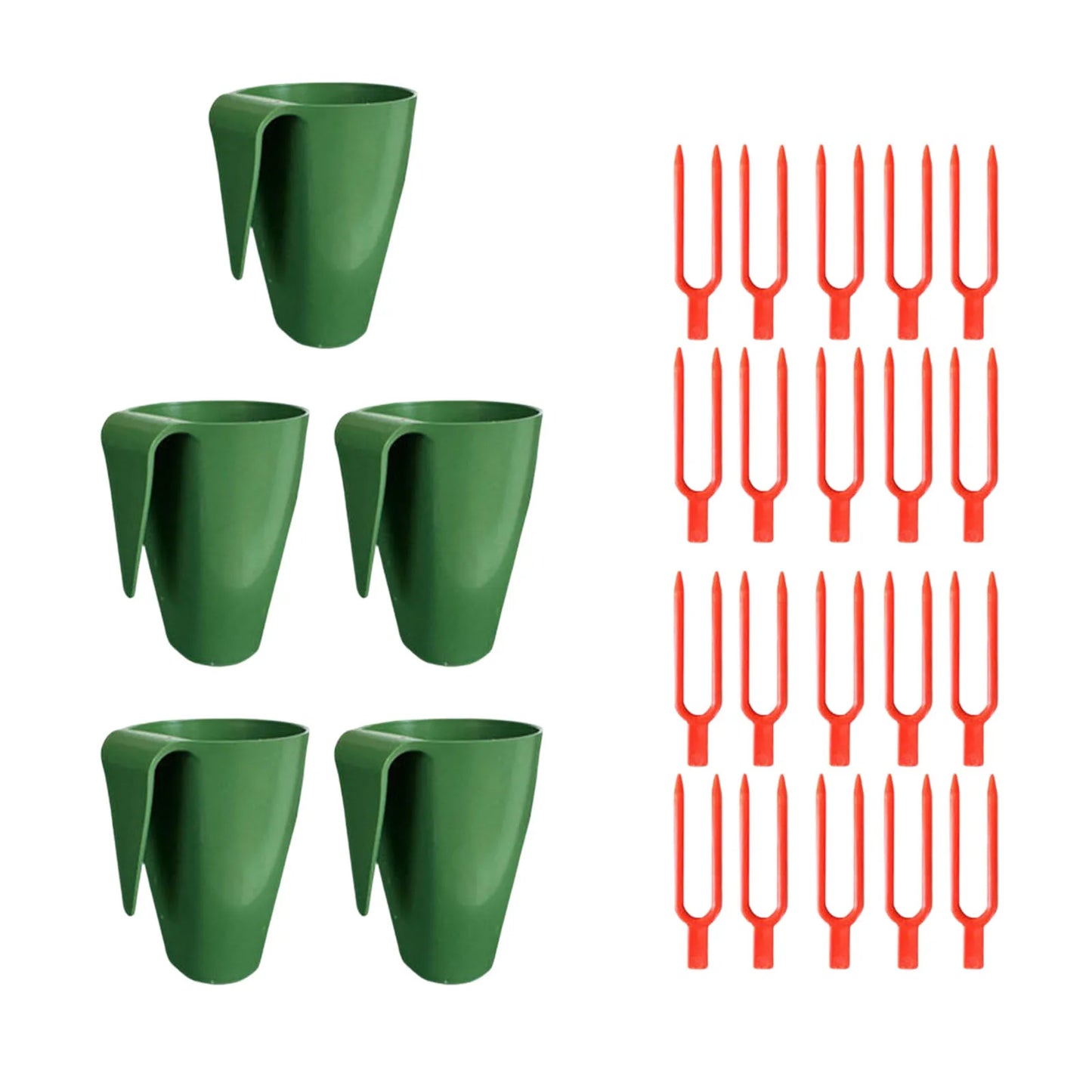 Breathable Strawberry Propagation Cups with Runner Forks Root Stem Propagation Set Strawberry Nursery Pots Cup Garden Trays Tool Peaceful Pleasures Health and Wellness S 5Pcs